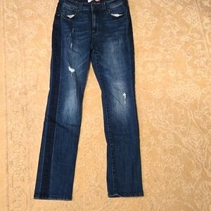 Cabi Tuxedo High Straight Jeans